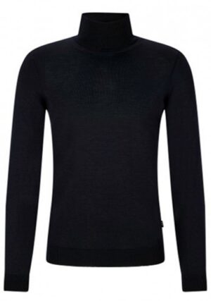 Hugo Boss Rollkragenpullover MUSSO- P aus extrafeiner italienischer Merinowolle dunkelblau 404