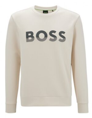 Hugo Boss Sweatshirt Salbo 1 aus Baumwoll-Mix mit Colour-Block-Logo off white 131