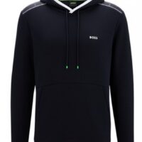 Hugo Boss Kapuzen-Sweatshirt SOODY 1 aus Baumwoll-Mix eingesetzten Logo-Tapes dunkelblau 402 Hugo Boss Kapuzen-Sweatshirt SOODY 1 aus Baumwoll-Mix eingesetzten Logo-Tapes dunkelblau 402