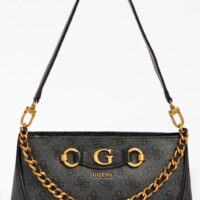 GUESS Damen Schultertasche izzy 4g-logo Coal GUESS Damen Schultertasche izzy 4g-logo Coal