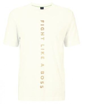Hugo Boss Regular-Fit T-Shirt Talboa AJ aus Baumwoll-Jersey mit Branding der Kooperation weiß 100
