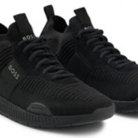 Hugo Boss Sock-Sneakers Titanium_Runn_knstA  mit REPREVE®-Strick Farbe 001