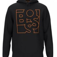 Hugo Boss Herren Kapuzen Sweatshirt Weboxy mit Artwork Schriftzug schwarz 001 Hugo Boss Herren Kapuzen Sweatshirt Weboxy mit Artwork Schriftzug schwarz 001