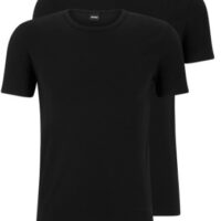 Hugo Boss Zweier-Pack TShirtRN 2P Modern aus Stretch-Baumwolle mit Logo schwarz 001