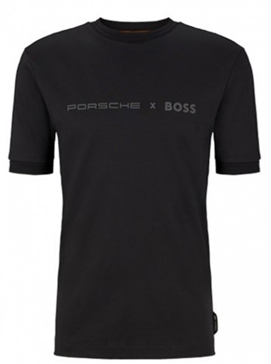 Hugo Boss Porsche x BOSS Slim-Fit T-Shirt mit exklusivem Branding schwarz 001 Hugo Boss Porsche x BOSS Slim-Fit T-Shirt mit exklusivem Branding schwarz 001