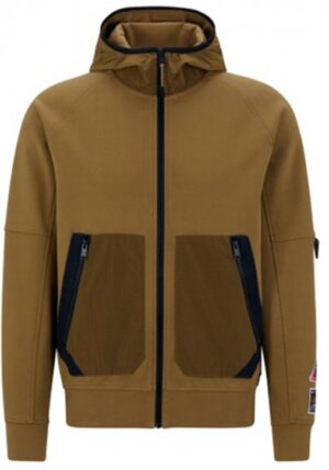 Hugo Boss Relaxed-Fit Kapuzenjacke Zipstop aus verschiedenen Materialien mit Reißverschluss braun 280