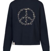 DERBE Peace Damen Longsleeve Peace Pullover Navy Dunkelblau Weiß Nachhaltig DERBE Peace Damen Longsleeve Peace Pullover Navy Dunkelblau Weiß Nachhaltig