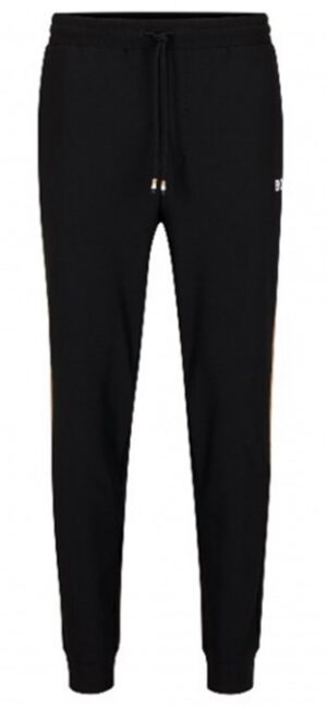Boss Jogginghose Hicon MB 1 aus Active-Stretch-Gewebe mit Seitenstreifen schwarz 001