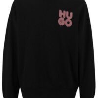 Hugo Oversized Sweatshirt Daraz aus Baumwoll-Terry mit Logos im Graffiti-Stil schwarz 001