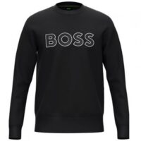 Boss Relaxed-Fit Sweatshirt Salbo aus Baumwoll-Mix mit Kontrast-Logo schwarz 001 Boss Relaxed-Fit Sweatshirt Salbo aus Baumwoll-Mix mit Kontrast-Logo schwarz 001