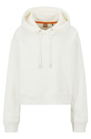 Boss Hoodie C_Etolex aus Baumwoll-Mix mit dekorativem reflektierendem Logo-Print weiß 118