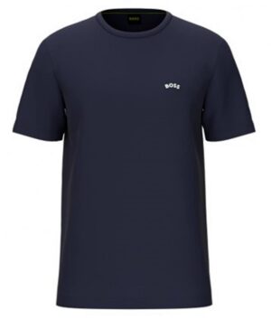 Bosss Regular-Fit T-Shirt Tee Curved aus Bio-Baumwolle mit Logo dunkelblau 404
