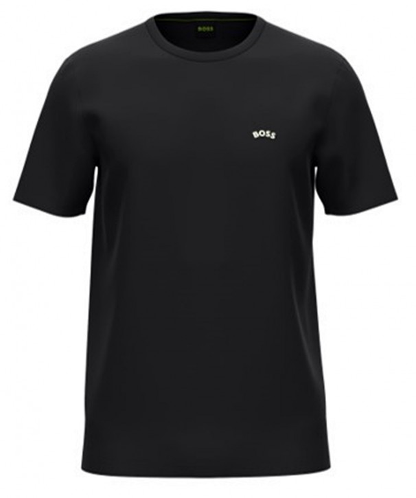 Bosss Regular-Fit T-Shirt Tee Curved aus Bio-Baumwolle mit Logo schwarz 003 Bosss Regular-Fit T-Shirt Tee Curved aus Bio-Baumwolle mit Logo schwarz 003