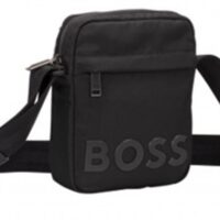 Boss Gürteltasche Catch 2.0 M_NS zip aus recyceltem Material mit Logo schwarz 001
