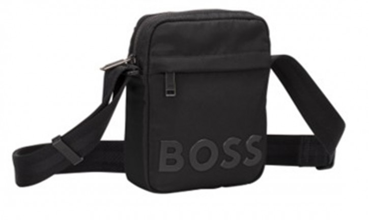 Boss Gürteltasche Catch 2.0 M_NS zip aus recyceltem Material mit Logo schwarz 001 Boss Gürteltasche Catch 2.0 M_NS zip aus recyceltem Material mit Logo schwarz 001