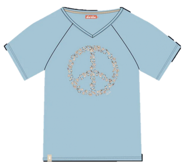 Derbe Peace Damen T-Shirt hellblau-forget me not 0180 Derbe Peace Damen T-Shirt hellblau-forget me not 0180