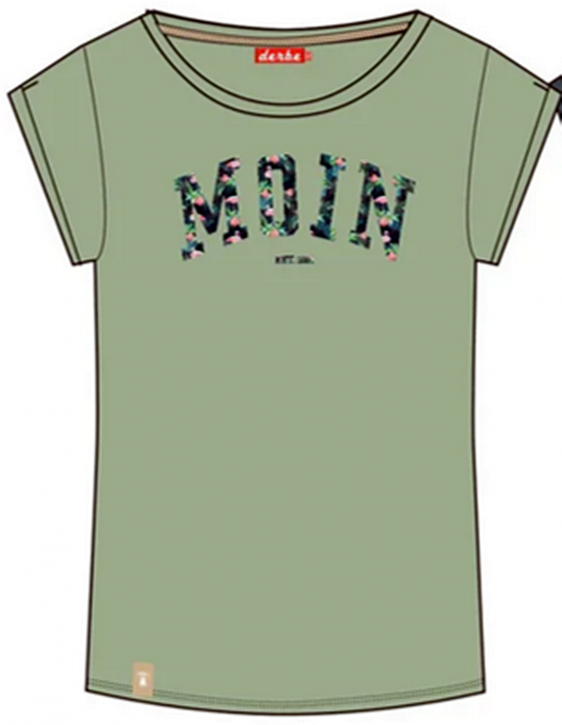 Derbe Flamoin Damen T-Shirt Moin Farbe laurel green 0550 Derbe Flamoin Damen T-Shirt Moin Farbe laurel green 0550
