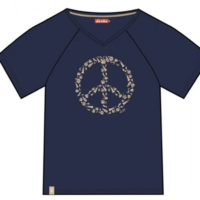 Derbe Peace Damen T-Shirt dunkelblau navy 010 Derbe Peace Damen T-Shirt dunkelblau navy 010