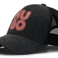Hugo Cap Men-X 586-D aus Baumwoll-Twill mit rotem Logo-Label schwarz 001 Hugo Cap Men-X 586-D aus Baumwoll-Twill mit rotem Logo-Label schwarz 001