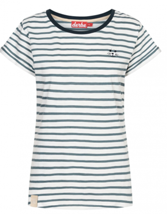 Derbe Robbenschnute Damen T-Shirt Blau Weiß Streifenshirt Orion Blue 0160 Derbe Robbenschnute Damen T-Shirt Blau Weiß Streifenshirt Orion Blue 0160