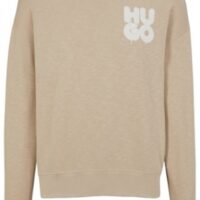 Hugo Oversized Sweatshirt Daraz aus Baumwoll-Terry mit Logos im Graffiti-Stil beige 274