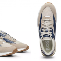 Boss Sneakers Kurt_Runn_sdme aus verschiedenen Materialien mit Veloursleder-Details und Schnürung beige 284 Boss Sneakers Kurt_Runn_sdme aus verschiedenen Materialien mit Veloursleder-Details und Schnürung beige 284