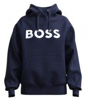 Boss Oversized Hoodie C_Etea aus French Terry mit Logo-Print dunklelblau 404