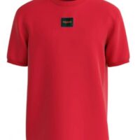 HUGO Baumwoll-T-Shirt Diragolino212 mit regulärer Passform und rotem Logo-Etikett rot 693 HUGO Baumwoll-T-Shirt Diragolino212 mit regulärer Passform und rotem Logo-Etikett rot 693