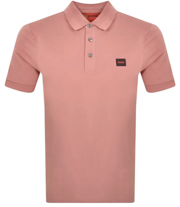 Hugo Slim-Fit Poloshirt Dereso232 aus Baumwoll-Piqué mit rotem Logo-Label altrosa 665 Hugo Slim-Fit Poloshirt Dereso232 aus Baumwoll-Piqué mit rotem Logo-Label altrosa 665