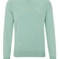 Boss Pullover Kanovano aus Baumwolle und Kaschmir mit Rundhalsausschnitt und Logo hellgrün 461 Boss Pullover Kanovano aus Baumwolle und Kaschmir mit Rundhalsausschnitt und Logo hellgrün 461