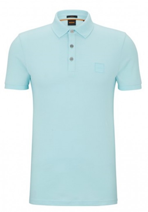 Boss Slim-Fit Poloshirt Passenger aus Stretch-Baumwolle mit Logo-Aufnäher hellgrün 461 Boss Slim-Fit Poloshirt Passenger aus Stretch-Baumwolle mit Logo-Aufnäher hellgrün 461