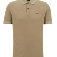 Boss Slim-Fit Poloshirt Prime aus Baumwoll-Piqué Farbe beige 263