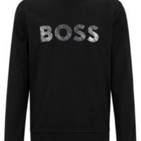 Boss Sweatshirt Salbo Mirror aus Baumwoll-Mix mit verspiegeltem Logo-Artwork schwarz 001 Boss Sweatshirt Salbo Mirror aus Baumwoll-Mix mit verspiegeltem Logo-Artwork schwarz 001
