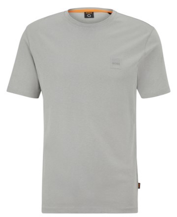 Boss Relaxed-Fit T-Shirt Tales aus Baumwoll-Jersey mit Logo-Aufnäher grau 037 Boss Relaxed-Fit T-Shirt Tales aus Baumwoll-Jersey mit Logo-Aufnäher grau 037