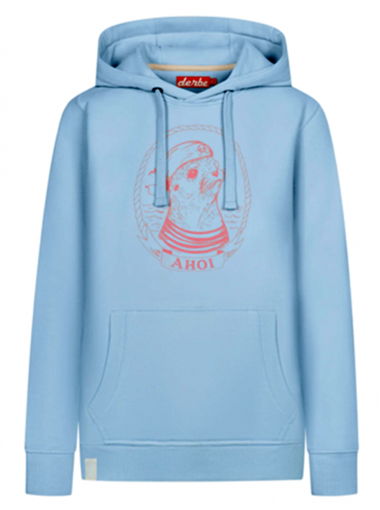 Derbe Matrosenrobbe Damen Hoody Kapuzenpullover Hell Blau Forget Me Not Nachhaltig 0161 Derbe Matrosenrobbe Damen Hoody Kapuzenpullover Hell Blau Forget Me Not Nachhaltig 0161