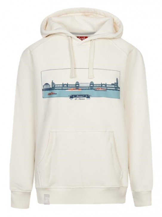 DERBE Landungsbrücken Herren Hoodie Off White Weiß 023 DERBE Landungsbrücken Herren Hoodie Off White Weiß 023