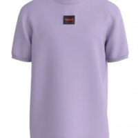 HUGO Baumwoll-T-Shirt Diragolino212 mit regulärer Passform und rotem Logo-Etikett flieder 564 HUGO Baumwoll-T-Shirt Diragolino212 mit regulärer Passform und rotem Logo-Etikett flieder 564