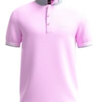 Boss Poloshirt Paddy aus Bio-Baumwolle mit geschwungenem Logo rosa 691 Boss Poloshirt Paddy aus Bio-Baumwolle mit geschwungenem Logo rosa 691