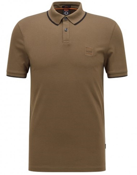 Boss Slim-Fit Poloshirt Passertip aus Stretch-Baumwolle mit Logo-Aufnäher grün 308 Boss Slim-Fit Poloshirt Passertip aus Stretch-Baumwolle mit Logo-Aufnäher grün 308