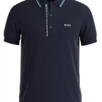 Boss Slim-Fit Poloshirt Paule 4 mit Logo-Knopfleiste dunkelblau 408 Boss Slim-Fit Poloshirt Paule 4 mit Logo-Knopfleiste dunkelblau 408