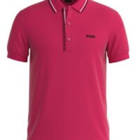 Boss Slim-Fit Poloshirt Paule 4 mit Logo-Knopfleiste pink 661 Boss Slim-Fit Poloshirt Paule 4 mit Logo-Knopfleiste pink 661