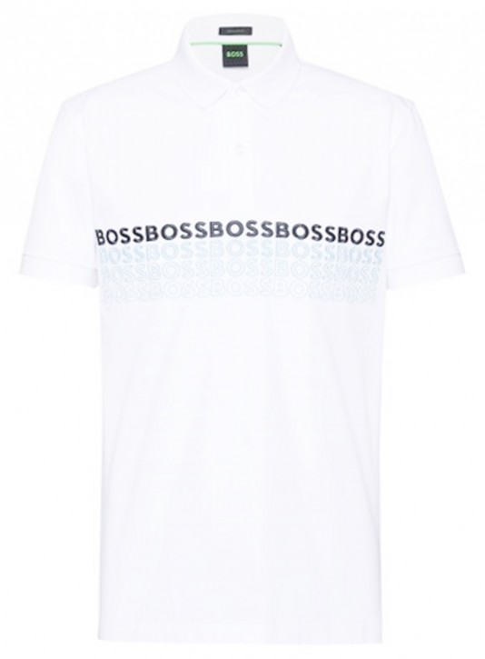 Boss Pavel Poloshirt mit Artwork Print Jersey-Poloshirt Regular Fit  weiß 100 Boss Pavel Poloshirt mit Artwork Print Jersey-Poloshirt Regular Fit  weiß 100