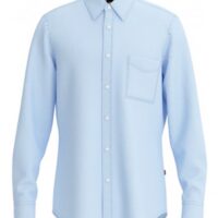 BOSS Regular-Fit Hemd Relegant_6 aus pigmentgefärbter Leinen-Popeline hellblau 460 BOSS Regular-Fit Hemd Relegant_6 aus pigmentgefärbter Leinen-Popeline hellblau 460