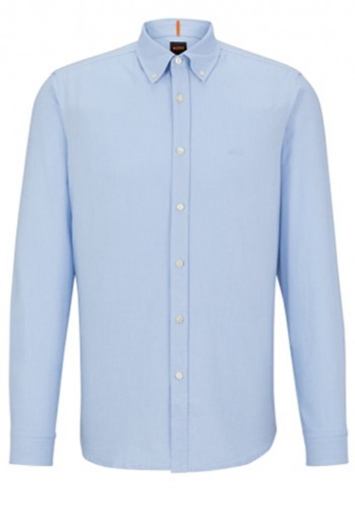 Boss Regular-Fit Hemd Rickert aus Bio-Oxford-Baumwolle hellblau 460 Boss Regular-Fit Hemd Rickert aus Bio-Oxford-Baumwolle hellblau 460
