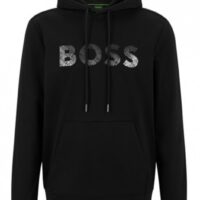 Boss Relaxed-Fit Hoodie Soody Mirror aus Stretch-Gewebe mit Interlock-Struktur und Logo schwarz 001 Boss Relaxed-Fit Hoodie Soody Mirror aus Stretch-Gewebe mit Interlock-Struktur und Logo schwarz 001