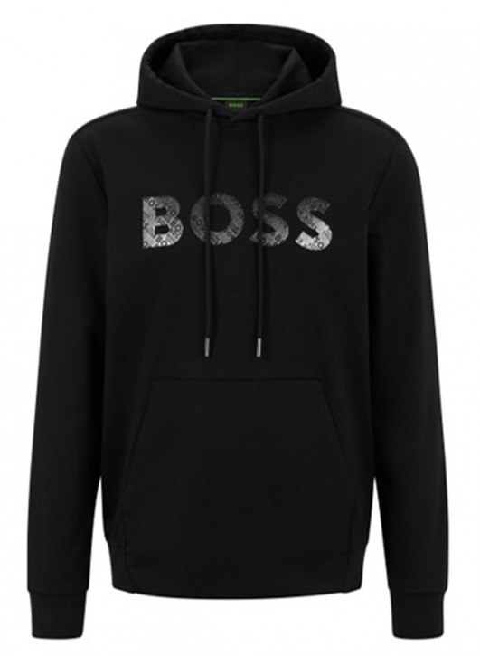 Boss Relaxed-Fit Hoodie Soody Mirror aus Stretch-Gewebe mit Interlock-Struktur und Logo schwarz 001 Boss Relaxed-Fit Hoodie Soody Mirror aus Stretch-Gewebe mit Interlock-Struktur und Logo schwarz 001