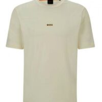 Hugo Boss T-Shirt TChup aus Stretch-Baumwolle mit Logo Farbe Beige 260