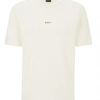 Boss Relaxed-Fit T-Shirt TChup aus Stretch-Baumwolle mit Logo-Print Farbe hellbeige 277 Boss Relaxed-Fit T-Shirt TChup aus Stretch-Baumwolle mit Logo-Print Farbe hellbeige 277