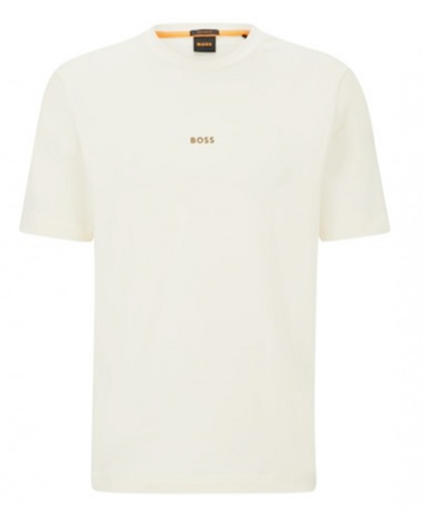 Boss Relaxed-Fit T-Shirt TChup aus Stretch-Baumwolle mit Logo-Print Farbe hellbeige 277 Boss Relaxed-Fit T-Shirt TChup aus Stretch-Baumwolle mit Logo-Print Farbe hellbeige 277
