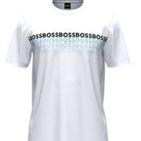 Boss T-Shirt Tee2 mit Rundhalsausschnitt und mehrfarbigem Logo-Print auf der Brust weiß 100 Boss T-Shirt Tee2 mit Rundhalsausschnitt und mehrfarbigem Logo-Print auf der Brust weiß 100